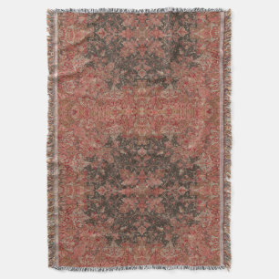 Victorian Era European Foliage Mönster Skriv ut Filt