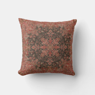 Victorian Era European Foliage Mönster Skriv ut Kudde
