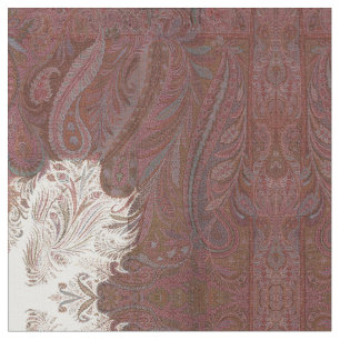 Victorian Era European Paisley Mönster Print Tyg