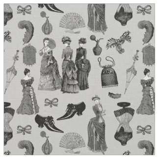 victorian era fashion women toile black white tyg