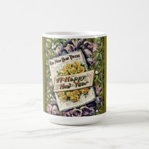 Victorian Era Flowers Gott nytt år Mugg