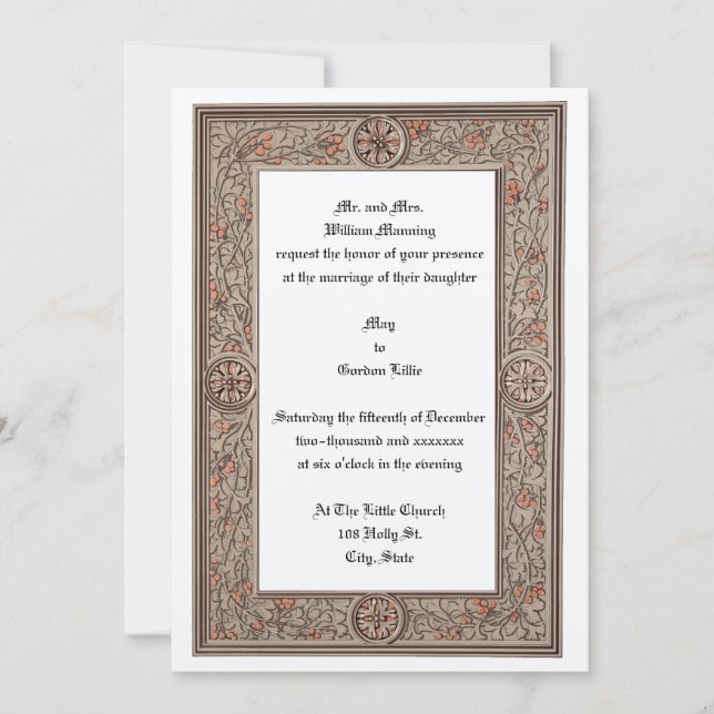 Victorian Era Foliage & Berries av Anton Seder Inbjudningar (Framsida)