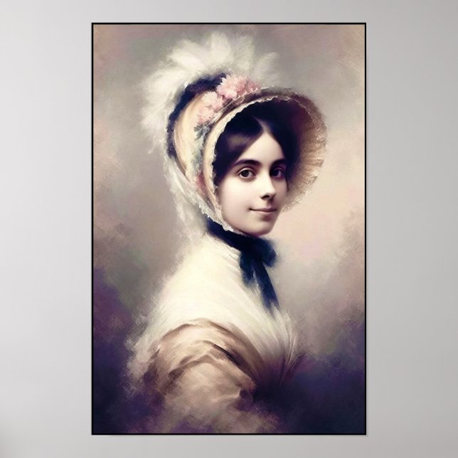 Victorian Era Grace In Studio Portrait Poster (Framsidan)