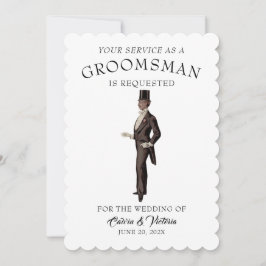 Victorian Era Groomsmaqn Inbjudningar