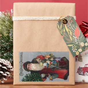 Victorian Era julklapp Rektangulärt Klistermärke