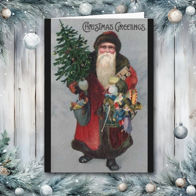 Victorian Era Jultomten-julkort Helgkort (Skapare uppladdad)