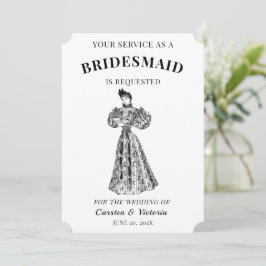 Victorian Era Vintage Bridesmaids Inbjudningar