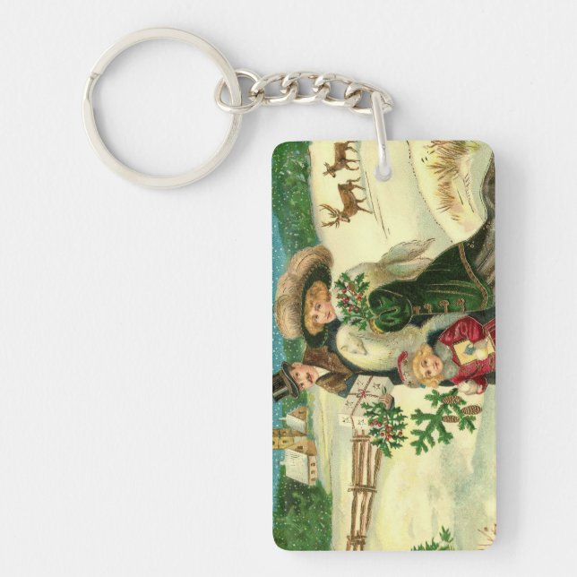 Victorian family in the snow Christmas scene (Framsidan)