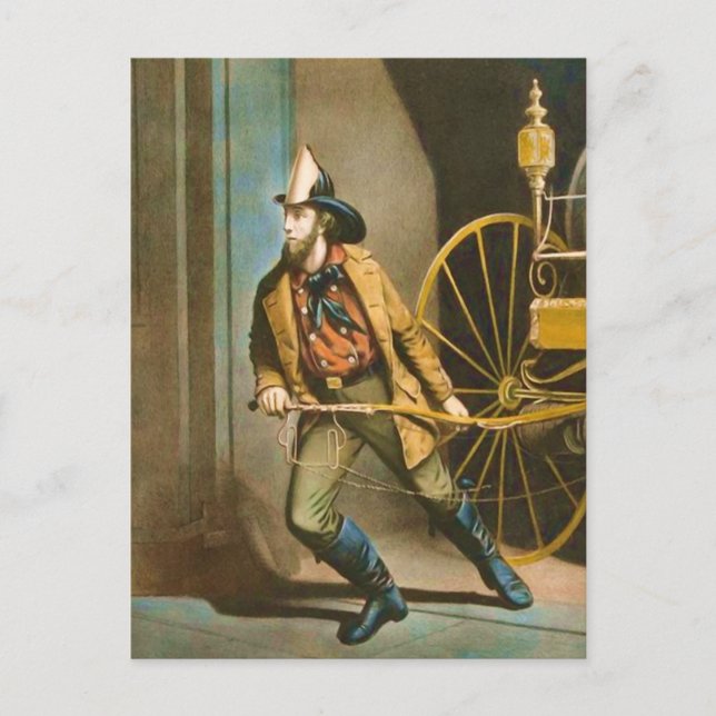 Victorian Firefighter 2 "The American Fireman" Vykort (Framsida)