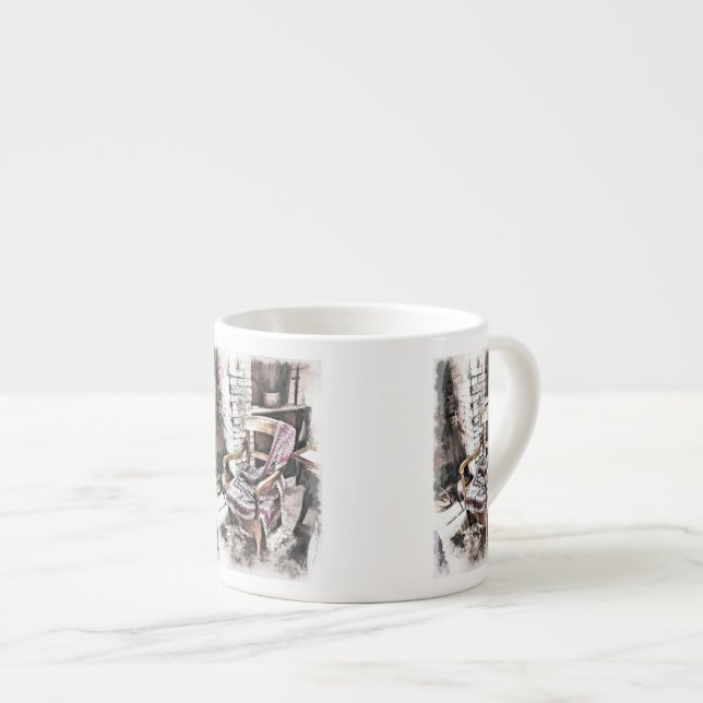 VICTORIAN FIRESIDE CHAIR ESPRESSOMUGG (Framsida höger)