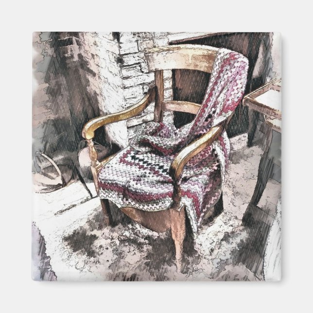 VICTORIAN FIRESIDE CHAIR MAGNET (Framsidan)