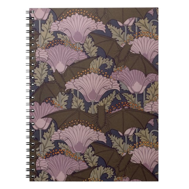 Victorian Fladdermus Notebook Anteckningsbok (Framsidan)