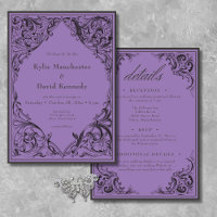 Victorian Fladdermus till Death Black & Lila Two S