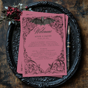 Victorian Fladdermus till döden Black och Vin Bröl Program