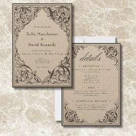 Victorian Fladdermus till dödsolyckan Black och Ta Inbjudningar