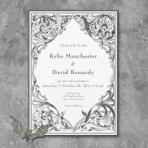 Victorian Fladdermus till Dödsolyckan Black & Whit