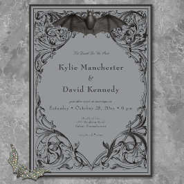 Victorian Fladdermus till Dödsolyckan och Grått Br Inbjudningar