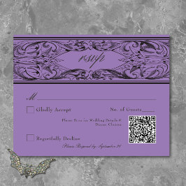 Victorian Fladdermus till Dödsolyckan och Lila Brö OSA Kort