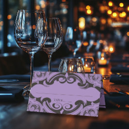 Victorian Fladdermus till Dödsolyckan och Lila Brö Placeringskort