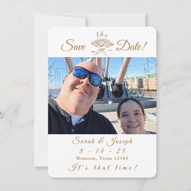 Victorian Fläkt Bröllop spara datum Spara Datumet (Framsida)