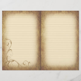 Victorian Flourish Åldras Journal Papper