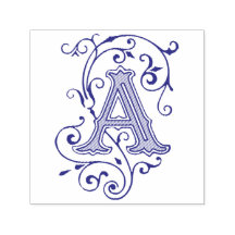 Victorian Flourish Brev A Monogram