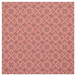 Victorian Flower Lattice Sangria Fabric Tyg