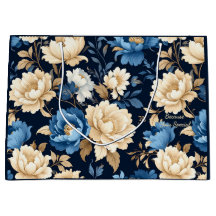 Victorian flowers blue Gift Bag