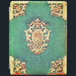 Victorian för grönt elegant i Antique bok guld iPad Skydd<br><div class="desc">Ett antikt utseende med koppartrim och grönt,  ge det ett åldras utseende. Mittet är förskönat med en dekorativ koppar ram som omger en opalem. En unik utformning av eleganten.</div>