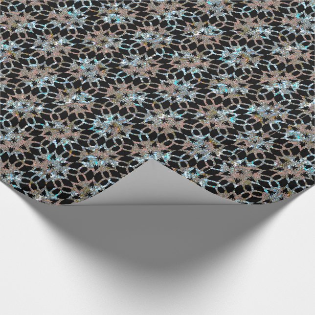 Victorian för stjärnasnöremönster presentpapper (Hörn)