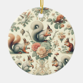 Victorian Forest Squirrel Tapestry Julgransprydnad Keramik