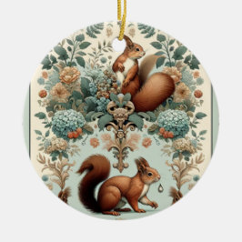 Victorian Forest Squirrel Tapestry Julgransprydnad Keramik