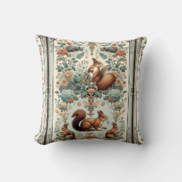 Victorian Forest Squirrel Tapestry Kudde