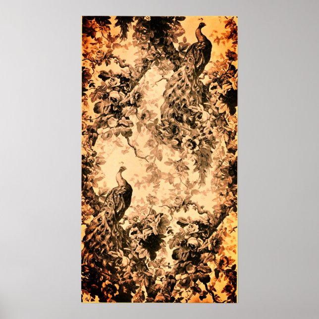 Victorian fredsock blommigt elegant mönster poster (Framsidan)