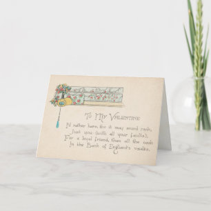 Victorian Friend Valentine Day Card Helgkort