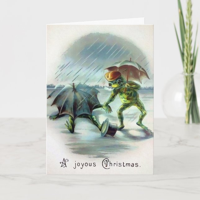 Victorian Frog-julkort Helgkort (Framsida)