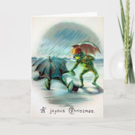 Victorian Frog-julkort Helgkort