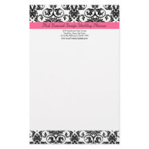 Victorian Fuchsia Rosa and White Damask