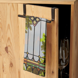 Victorian Garden Stained glass Window Curtain Kökshandduk