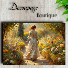 Victorian Garden Stroll - Golden Light Decoupage