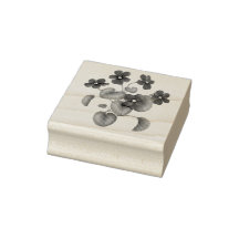 Victorian Garden Violets Rubber Frimärke