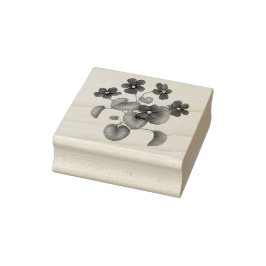 Victorian Garden Violets Rubber Frimärke Stämpel