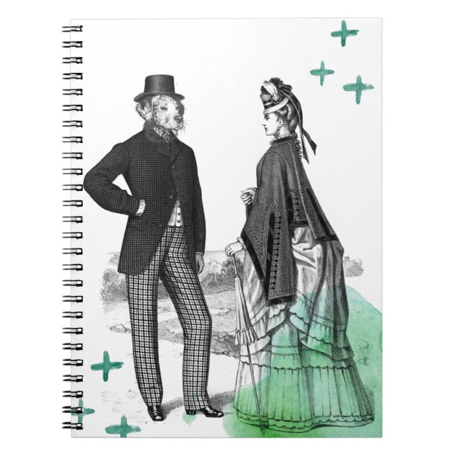 Victorian Gentleman and Lady | NoteBook Anteckningsbok (Framsidan)