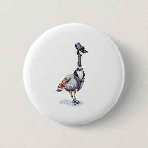 Victorian gentleman Goose i Top hat Knapp