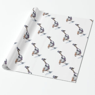 Victorian gentleman Goose i Top hat Presentpapper