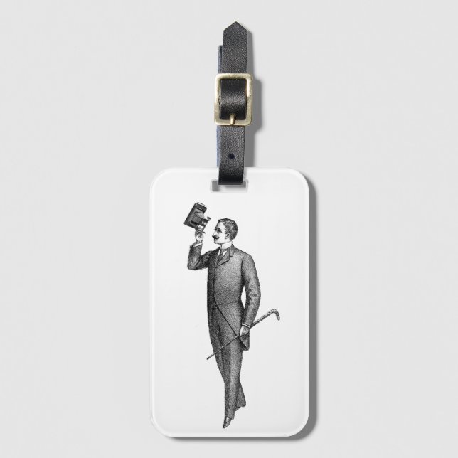 Victorian gentleman Selfie Bagagebricka (Framsida vertikal)