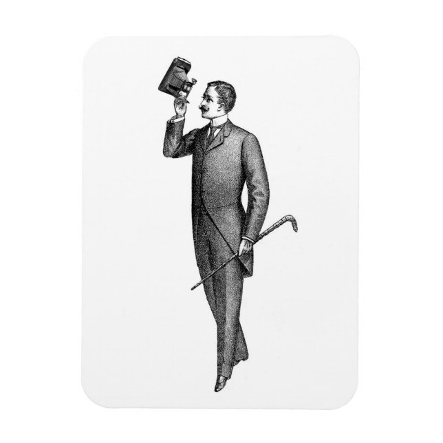 Victorian gentleman Selfie Magnet (Vertikal)