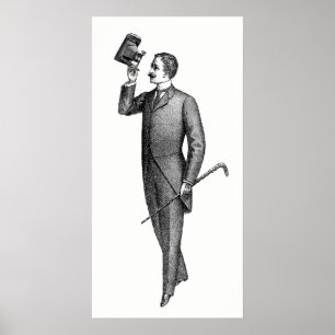 Victorian gentleman Selfie Poster