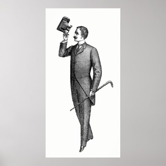 Victorian gentleman Selfie Poster (Framsidan)