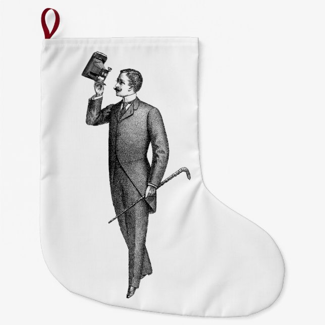 Victorian gentleman Selfie Stor Julstrumpa (Framsidan)